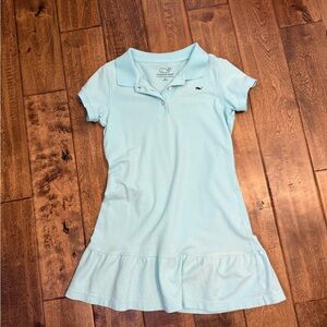 Vineyard Vines Light Blue Polo Dress girls 10/12